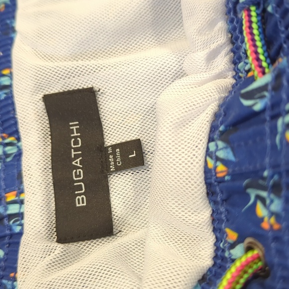 Bugatchi Archer Fish Print Swim Trunks - Picture 6 of 14